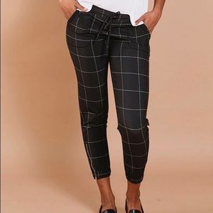 Albion Fit jetsetter joggers in black windowpane